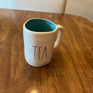 Rae Dunn Ceramic Tea Mug with Blue Interior